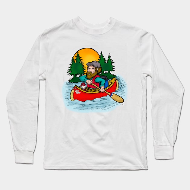 Canoe camper Long Sleeve T-Shirt by Robert Faubert-Design